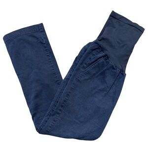 Navy Maternity Stretch Waist Pants